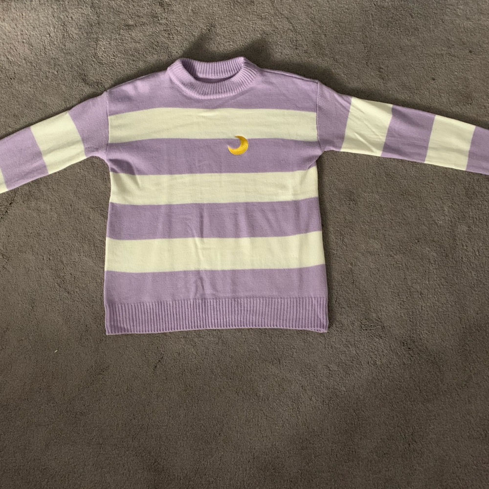 Soft striped pullover sweater